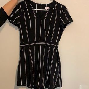 Black and White Stripped Target Romper